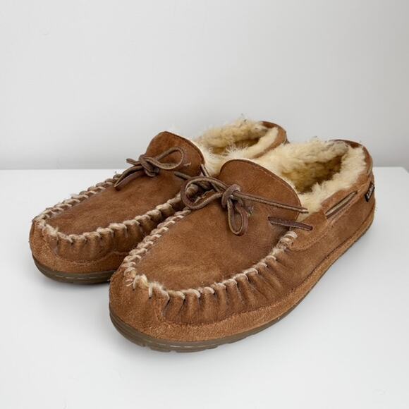 L.L.Bean Women's Wicked Good Suede Camp Moccasins in Size 11 Brown $100 - Picture 1 of 6